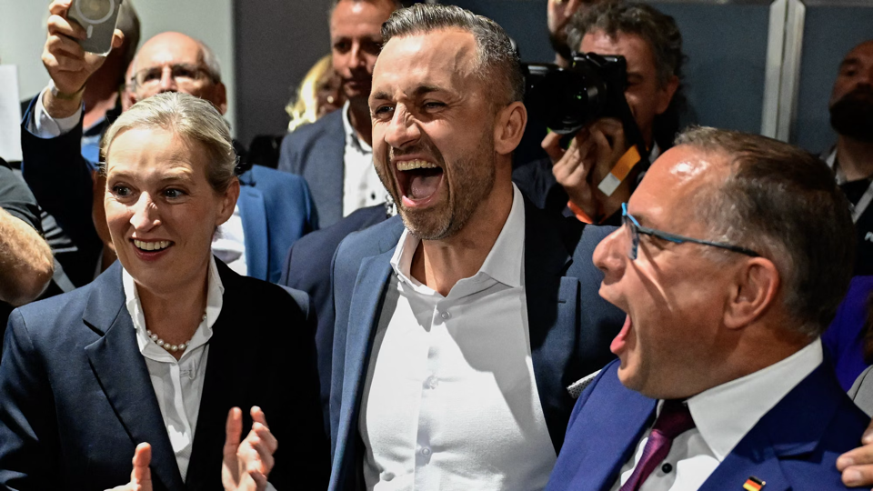 Source-supplied image for: L’AfD triomphe en Saxe-Anhalt, le leader de l’extrême droite allemande aux portes du pouvoir régional